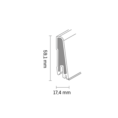 Soklová lišta A1 TARKO - USL 60 Clip