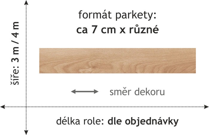 Vinylová podlaha v metráži PVC DUPLEX 1735 s textilní podložkou