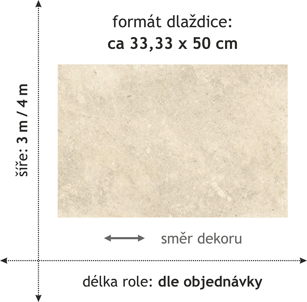 Vinylová podlaha v metráži PVC DUPLEX 1788 s textilní podložkou