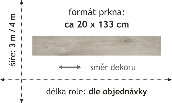 Vinylová podlaha v metráži PVC DUPLEX 1748 s textilní podložkou
