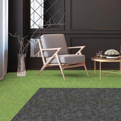 Kobercové čtverce CLOUD 9676 zelenošedý