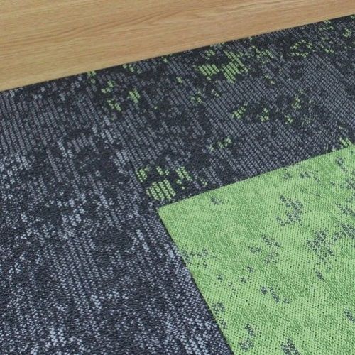 Kobercové čtverce CLOUD 9676 zelenošedý