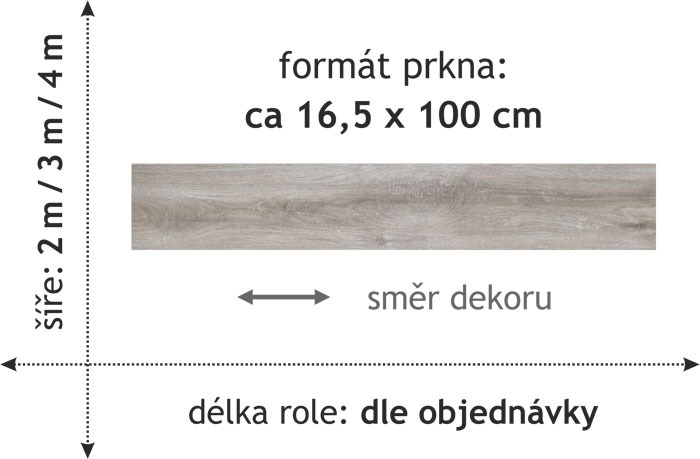 Vinylová podlaha v metráži PVC DUPLEX 1796 s textilní podložkou