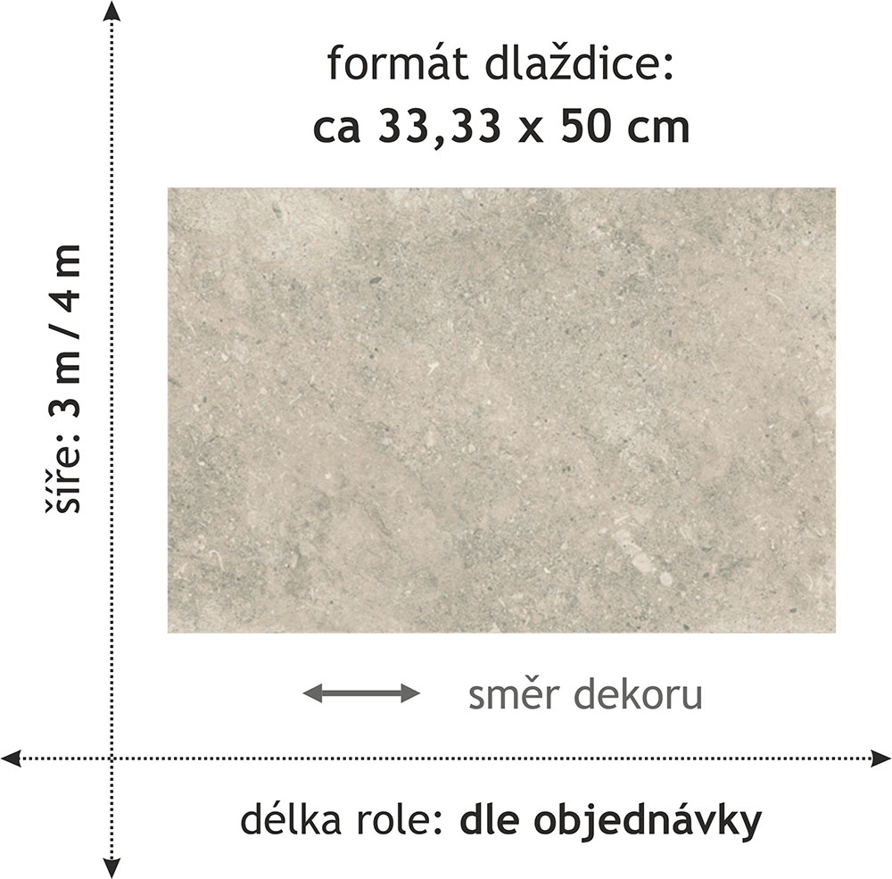 Vinylová podlaha v metráži PVC DUPLEX 1789 s textilní podložkou