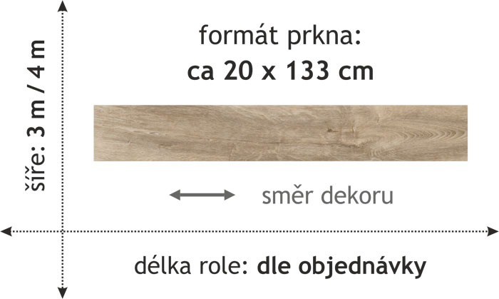 Vinylová podlaha v metráži PVC DUPLEX 1741 s textilní podložkou