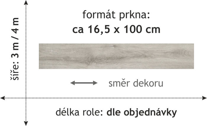 Vinylová podlaha v metráži PVC DUPLEX 1798 s textilní podložkou