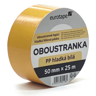 Oboustranná lepící páska PP hladká Eurotape 50mm x 5m